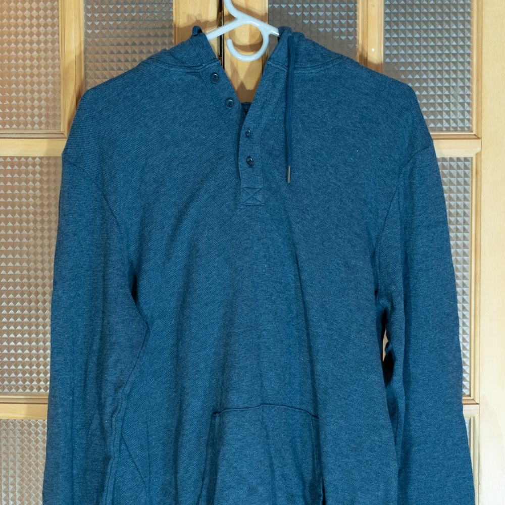 Lucky Brand Blue Button Hoodie